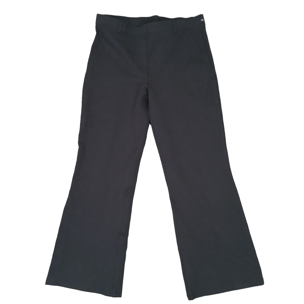 Quince Pants Womens Size L-Petite ULTRA STRETCH BOOTCUT PANTS navy Ponte Knit